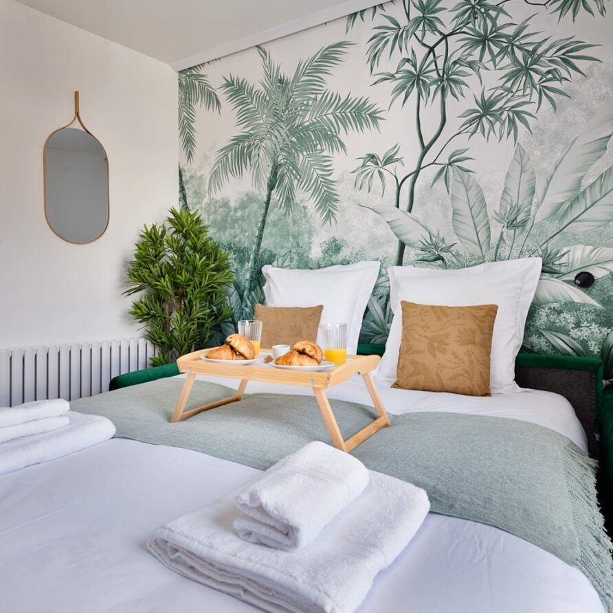 Vue du séjour du studio 1.1 cosy et élégant