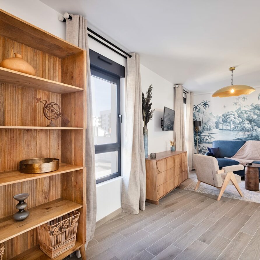 séjour appartement t2 cosy et chaleureux