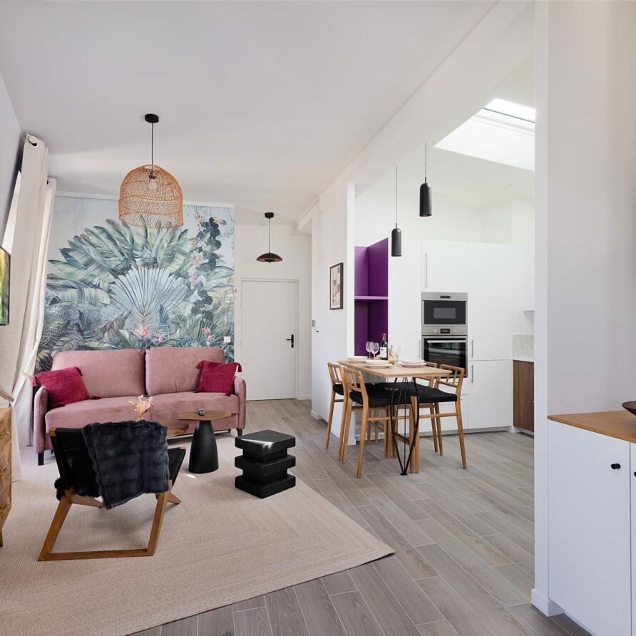 Vue intérieure appartement T2 luxe