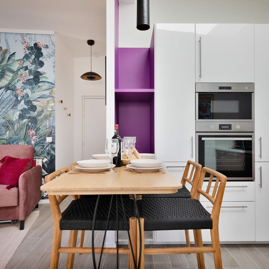 Cuisine équipée moderne T2 luxe