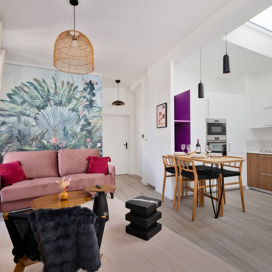 Vue intérieure appartement T2 luxe