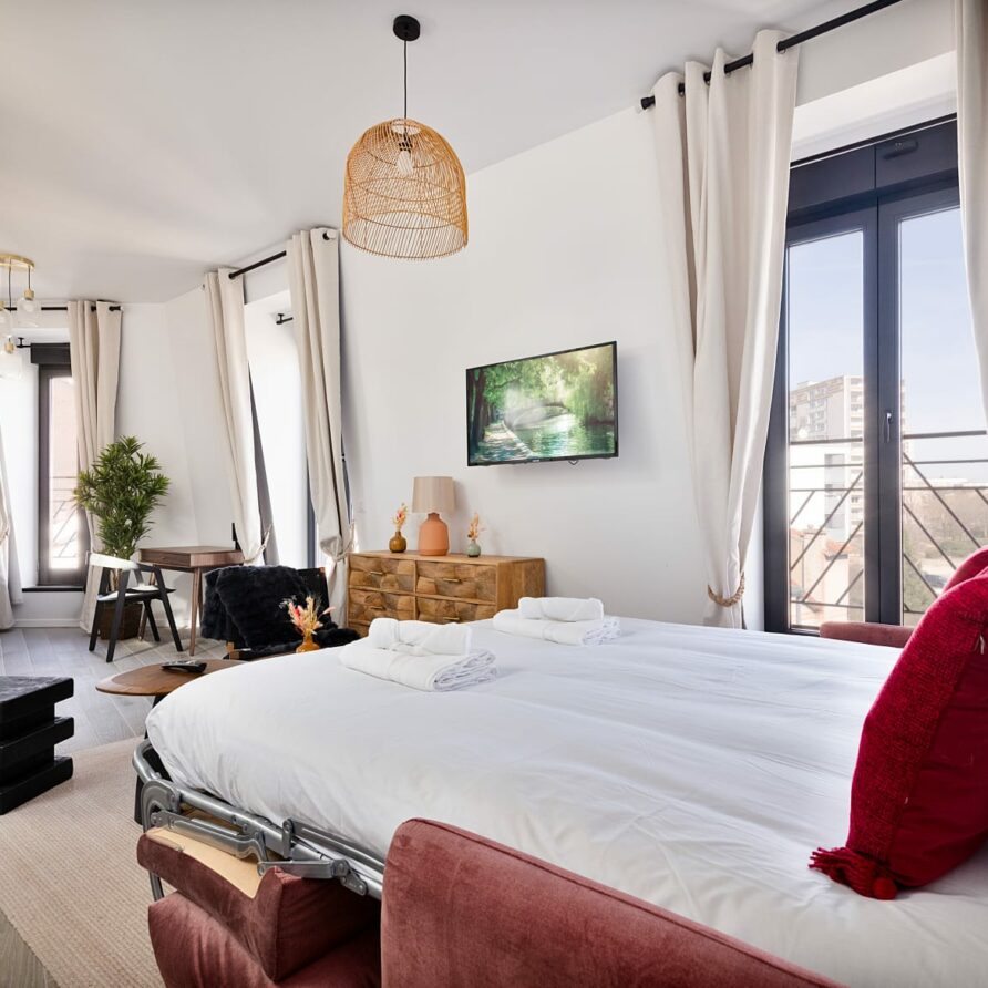 Vue intérieure appartement T2 luxe