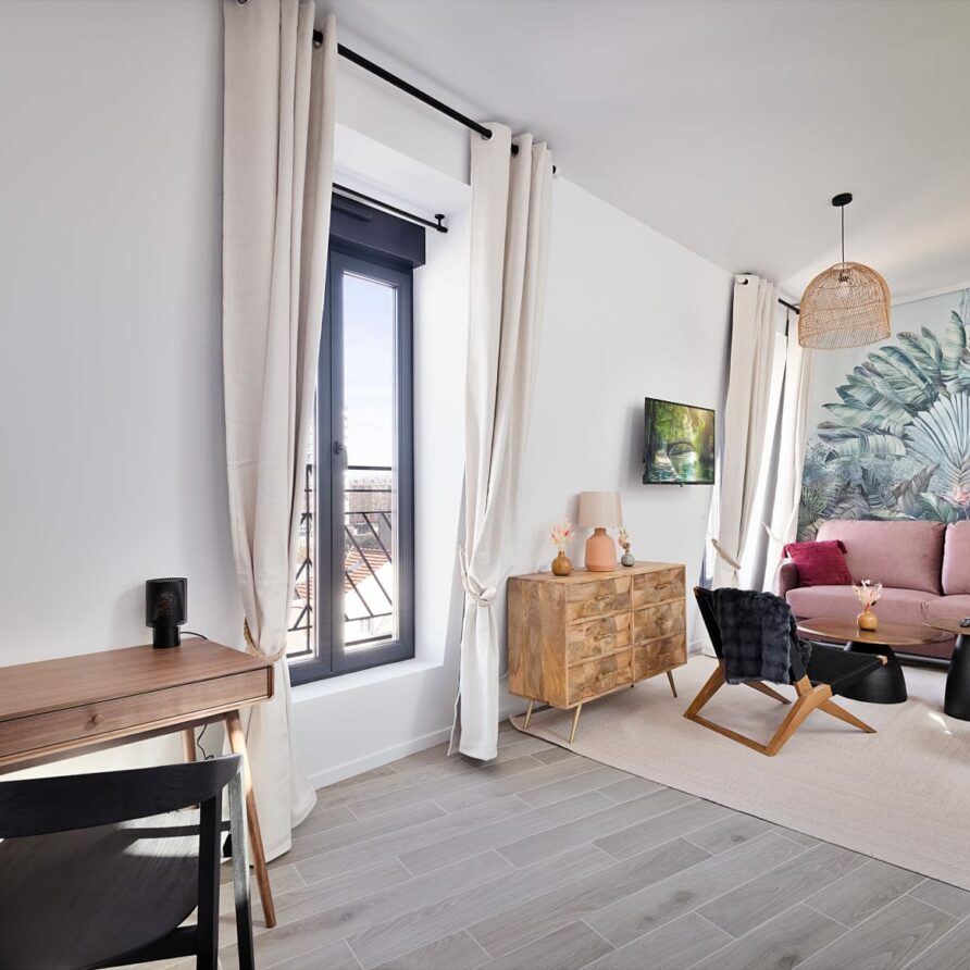 Séjour design T2 luxe et modernité