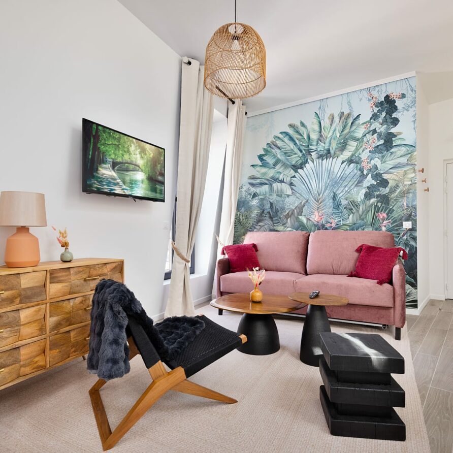 Séjour design T2 luxe et modernité
