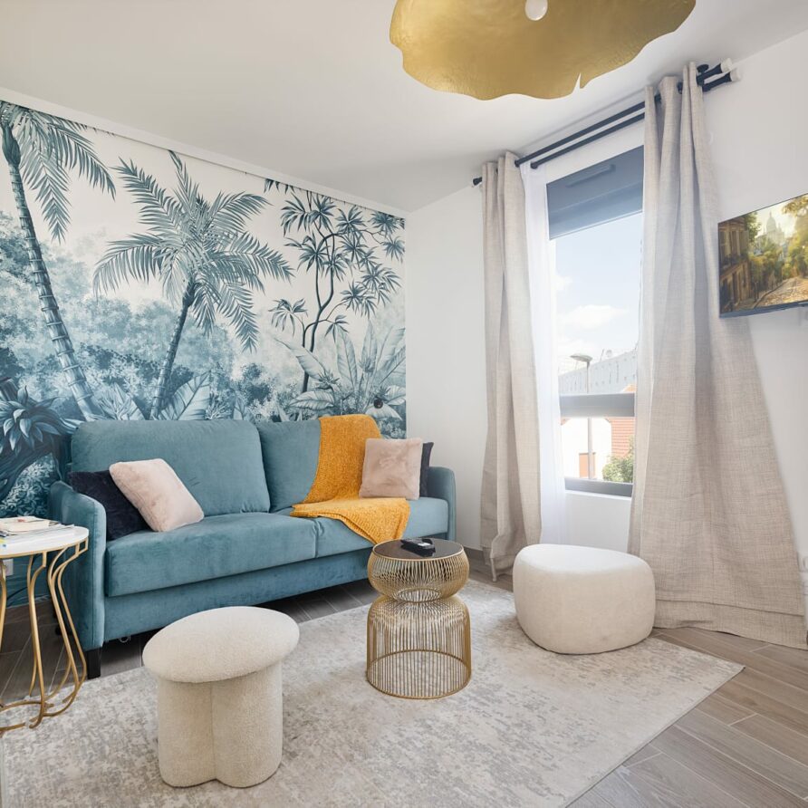 Studio cosy en location appartement Paris courte durée, espace nuit confortable