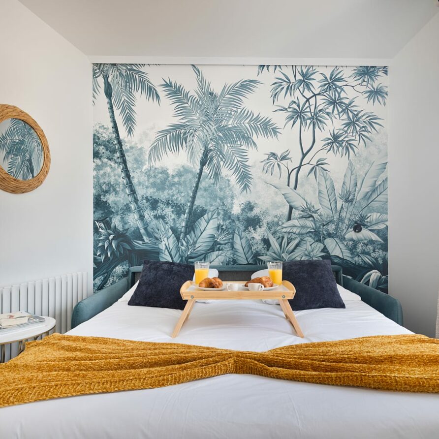 Espace nuit cosy du studio 2.1 en location courte durée à Paris