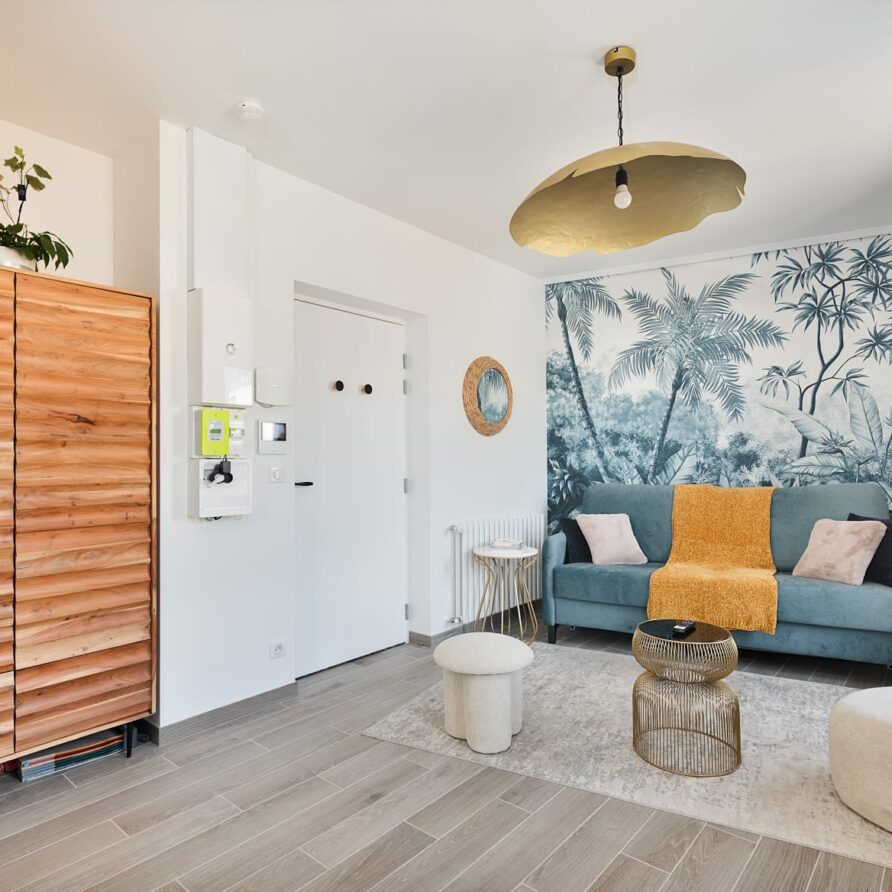 Décoration chaleureuse du studio 2.1 cosy à Paris